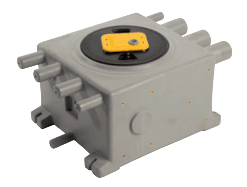 Grey Waste Tank 8 ltr capacity with 1 switch 12 v / 24 v - 4Boats