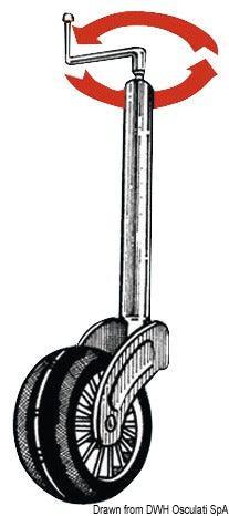 Height-Adjustable Front Wheel 48 mm (x1) - 4Boats