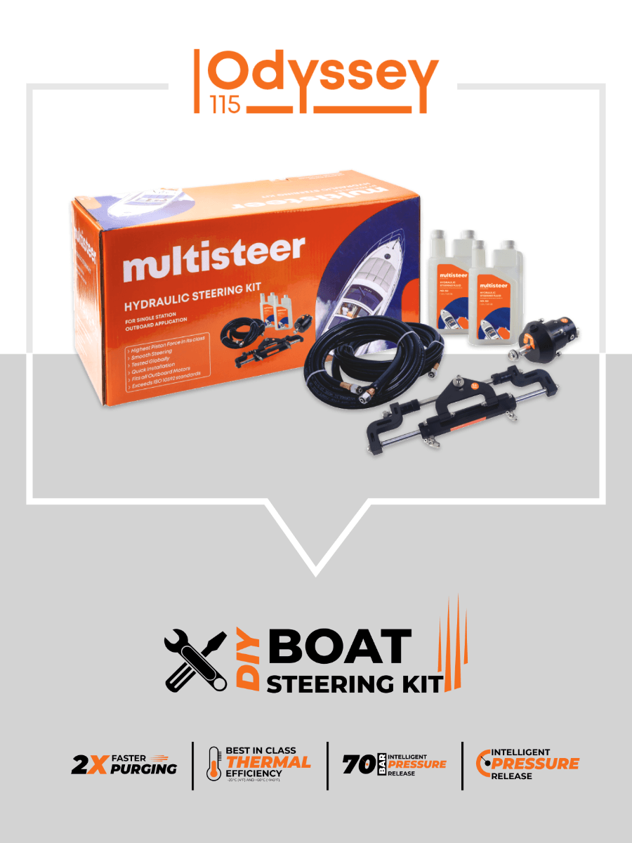 Hydraulic Steering Kit for engines up to 115 HP - 4Boats
