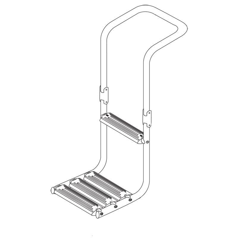 Immersed platform ladder, Inox 316 - 4Boats