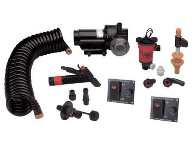 Johnson Aquajet Pump Washdown Live Well Kit 12V - 4Boats