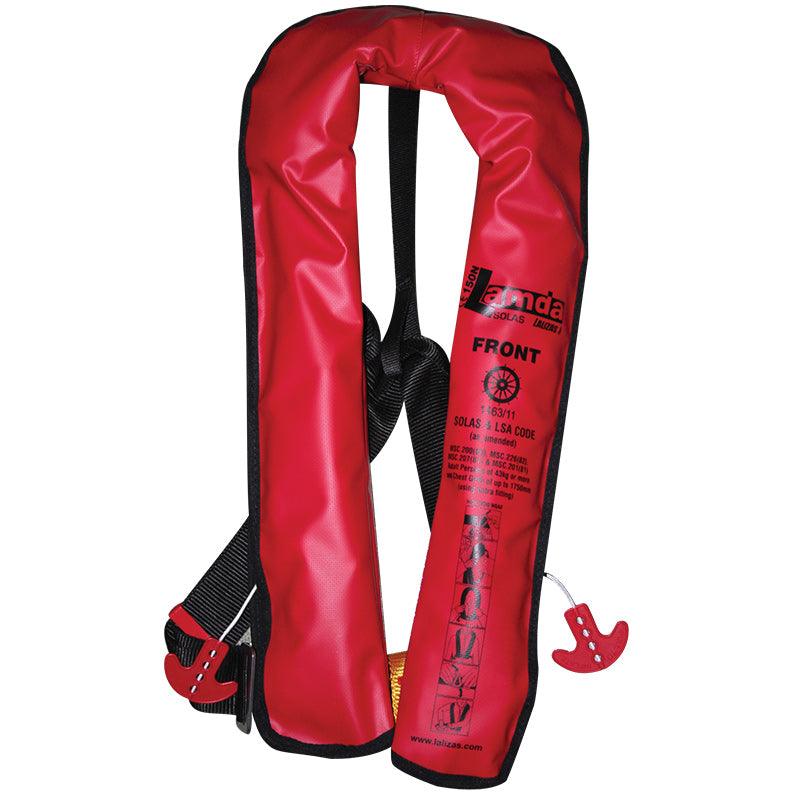 LALIZAS Infl.Lifejacket Adv.Lamda,Auto,330N,w/Sprayhood&Crotch Strap,SOLAS/MED - 4Boats