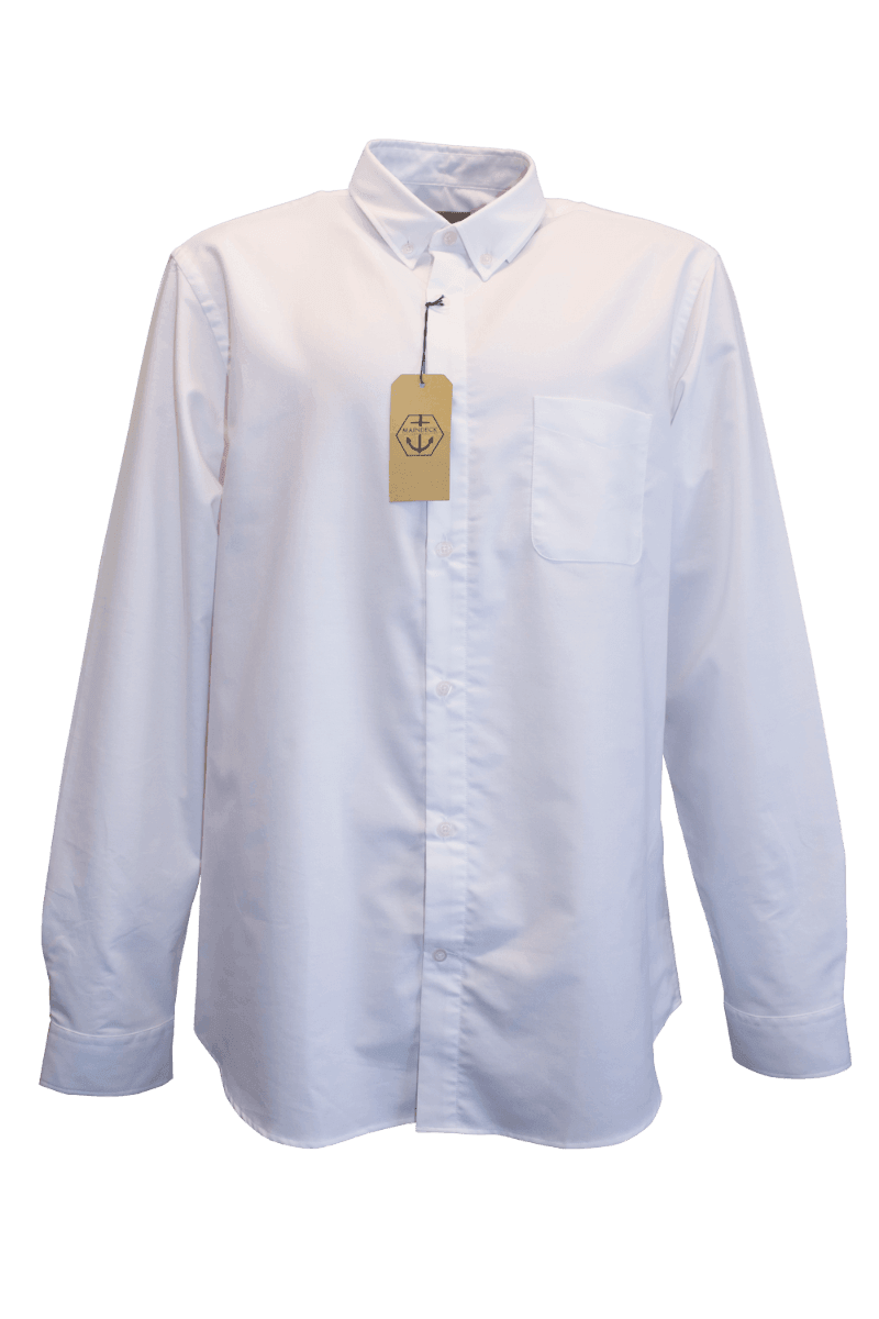 Maindeck Oxford Cotton Shirt-White-Gents-M - 4Boats