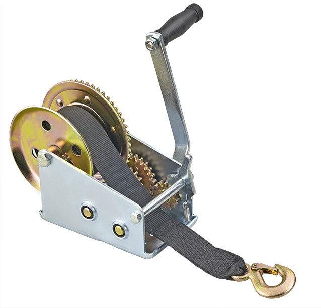 Manual Trailer Winches + Webbing Strap-1130 kg Safe working load - 4Boats