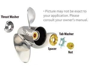 Mercury Mariner & Mercruiser Propeller nuts spacers and thrust washers and vent plugs - 4Boats