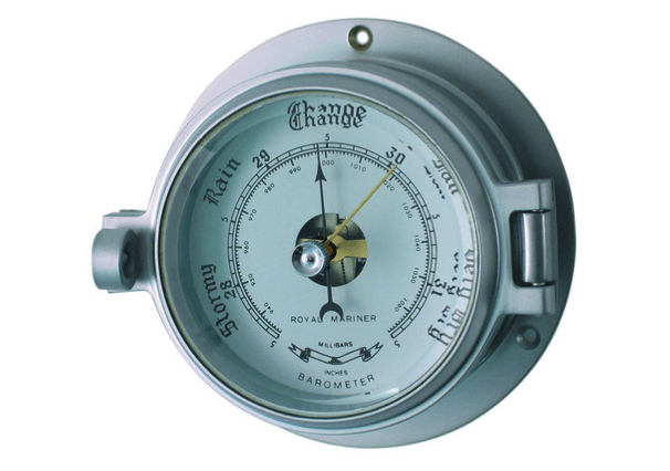 Meridian Zero Channel Range Matt Chrome Barometer - 4Boats