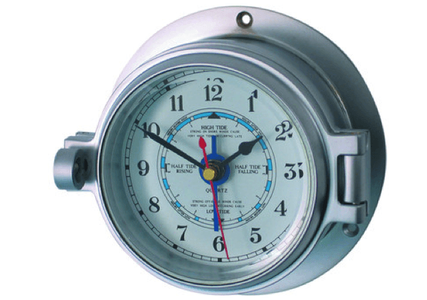 Meridian Zero Channel Range Matt Chrome Tide Clock - 4Boats