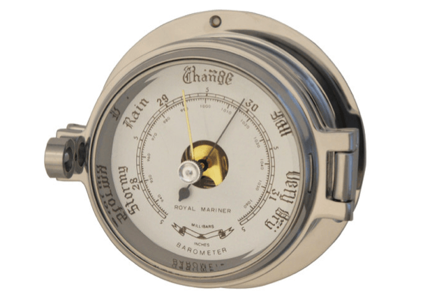 Meridian Zero Channel Range Polished Chrome Barometer - 4Boats