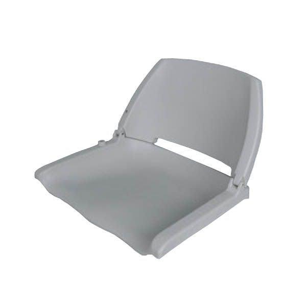 Moulded Folding Down Seat (S/S 316 fittings)-Grey - 4Boats
