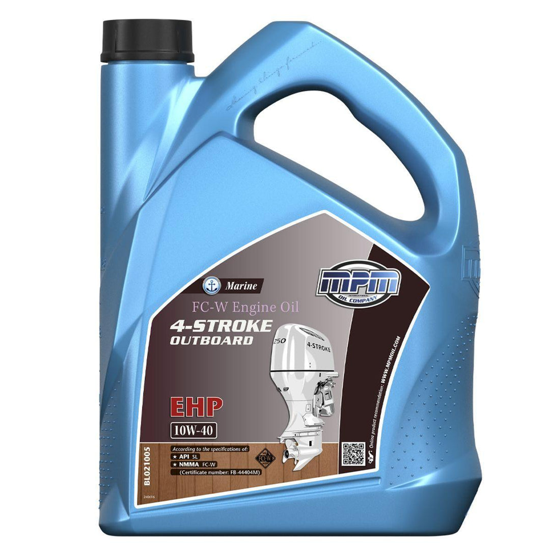 MPM Marine FC-W 4-Stroke Outboard Oil EHP 10W-40 - 5 Litre - 4Boats