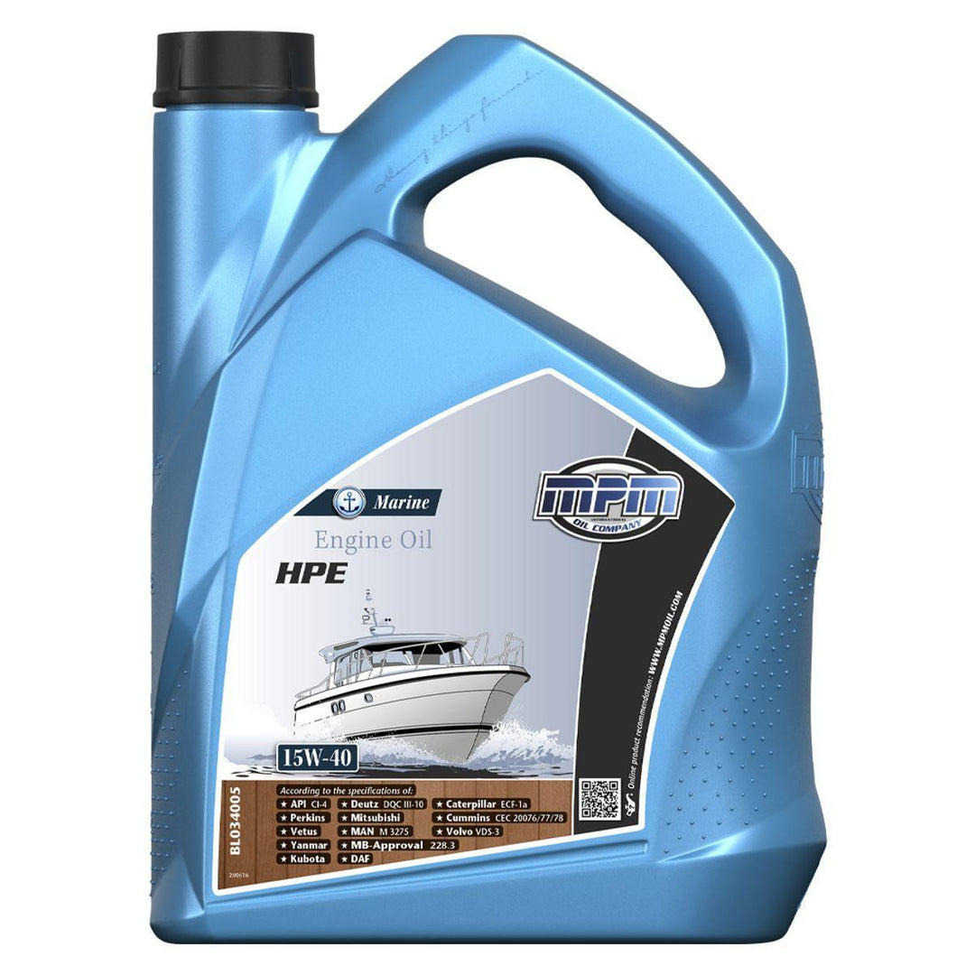 MPM Marine High Performance (HPE) Engine Oil 15W-40 - 5 Litre - 4Boats