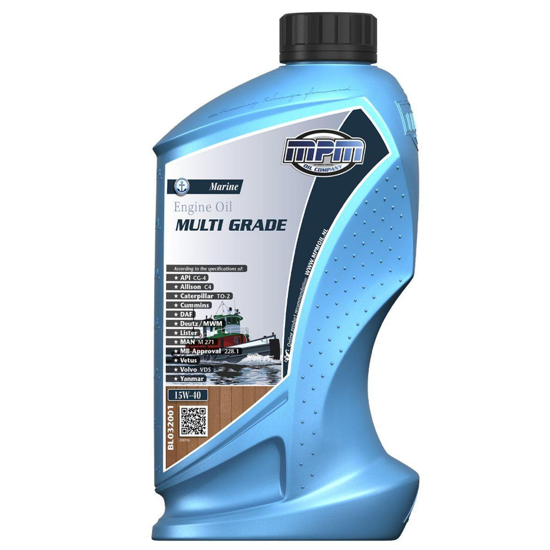 MPM Marine Multi Grade Engine Oil 15W-40 - 1 Litre - 4Boats