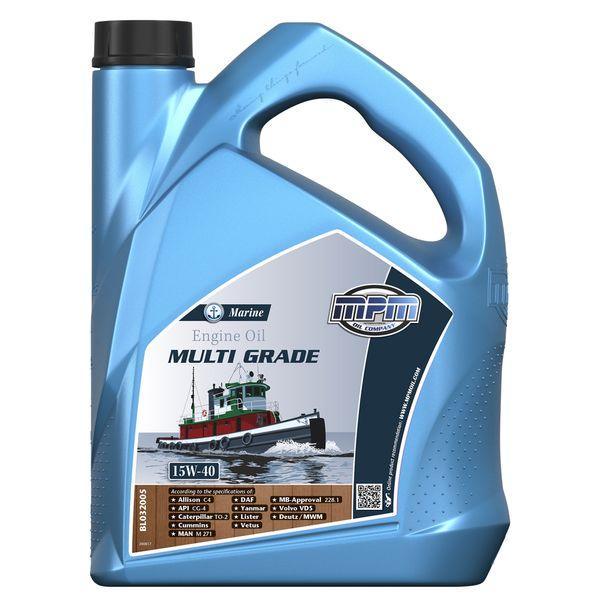 MPM Marine Multi Grade Engine Oil 15W-40 - 5 Litre - 4Boats