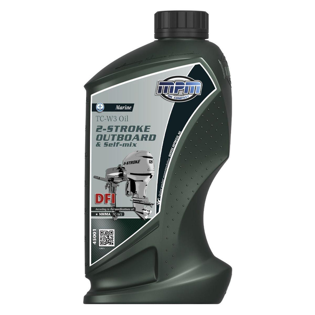 MPM Marine TC-W3 2-Stroke Outboard & Self-Mix Oil DFI - 1 Litre - 4Boats