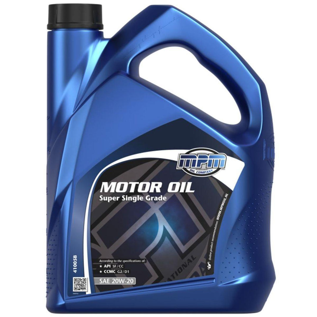 MPM Motor Oil SAE 20W-20 Super Single Grade Oil - 5 Litre - 4Boats