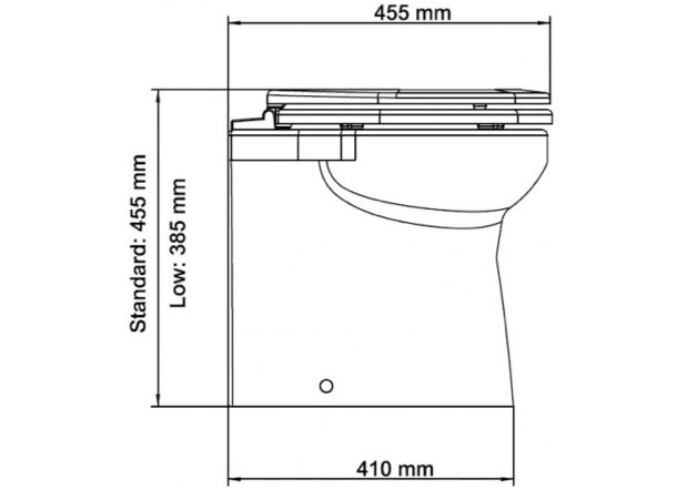 Ocean Luxury Standard Soft Close Toilet - 12 or 24V - 4Boats