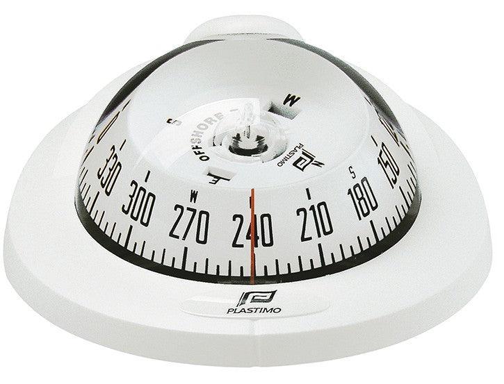 Offshore 75 Compass, Flushmount-Flushmount, horizontal-White card, white flange - 4Boats