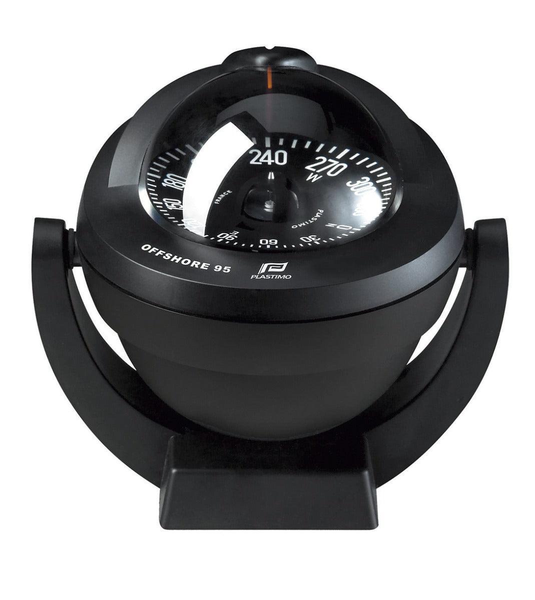 Offshore 95 Compass-Bracket-Black (Black Flat Card) - 4Boats