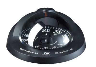 Offshore 95 Compass-Flushmount-Black (Black Flat Card) - 4Boats