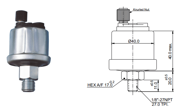 Oil Pressure Senders-0-100 PSI-Single Station - 4Boats