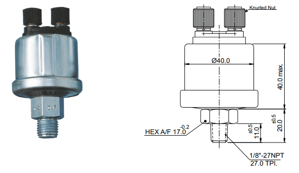 Oil Pressure Senders-0-80 PSI-Duel Station - 4Boats