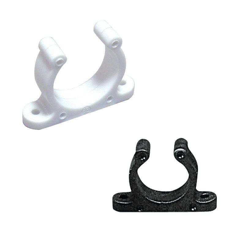 Plastic Support Clip, Screwed, ?15mm, White - 4Boats