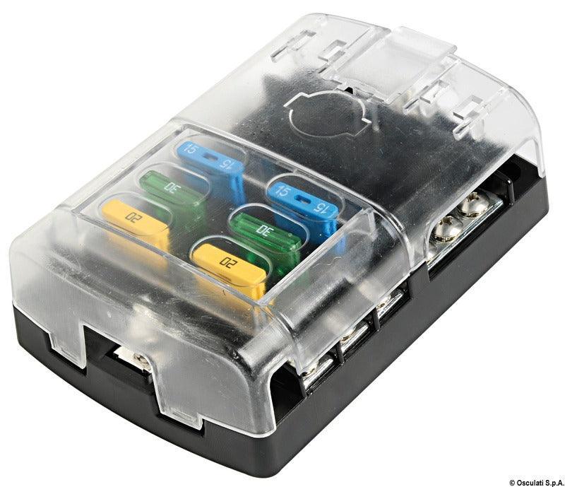 Polycarbonate Fuse Holder Box 6 Seats (x1) - 4Boats