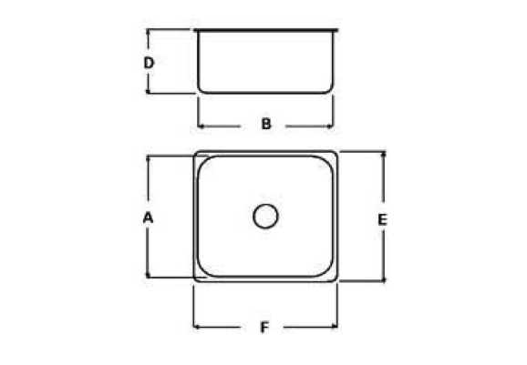 Rectangular Stainless Steel Sink Various Sizes - 4Boats