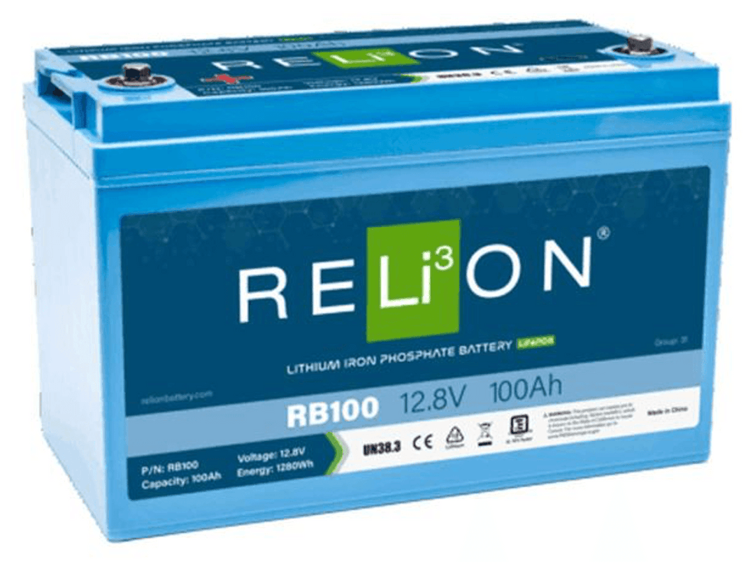 RELiON RB100 Lifepo4 Lithium Ion Battery (12V / 100Ah / 4SC) - 4Boats