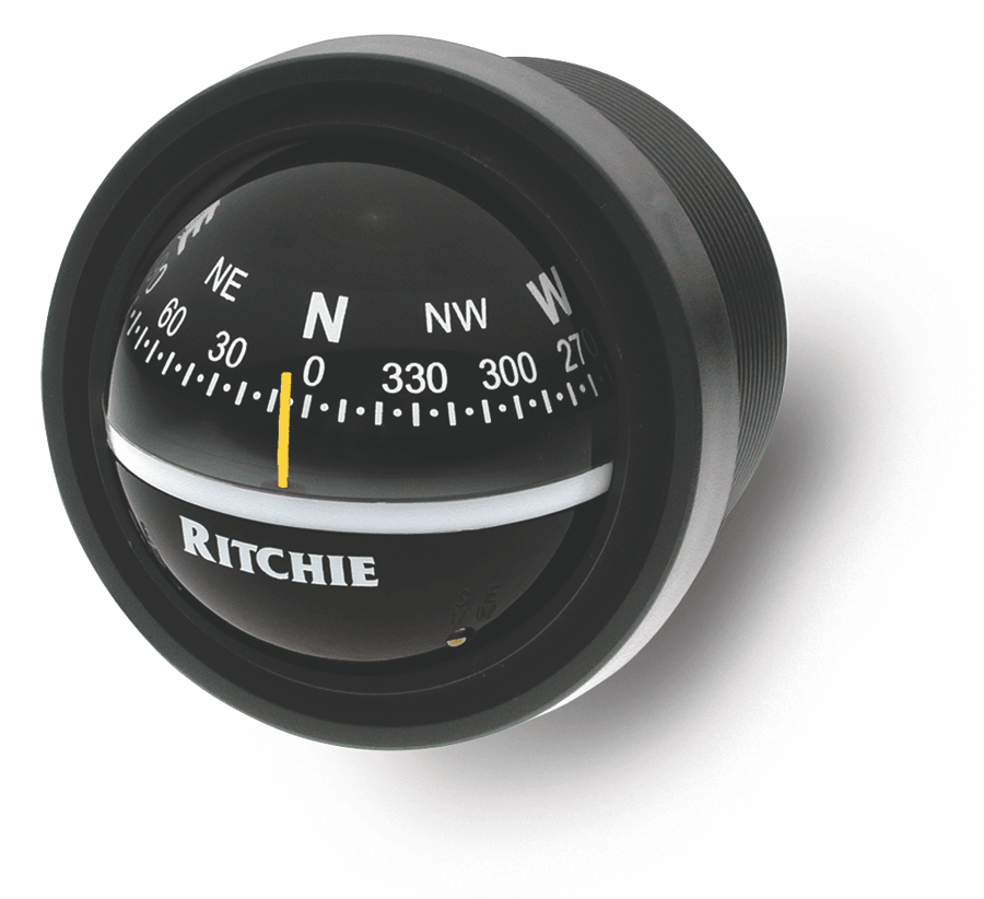 Ritchie Explorer™ V-57.2, 2¾” Dial Dash Mount - Black - 4Boats
