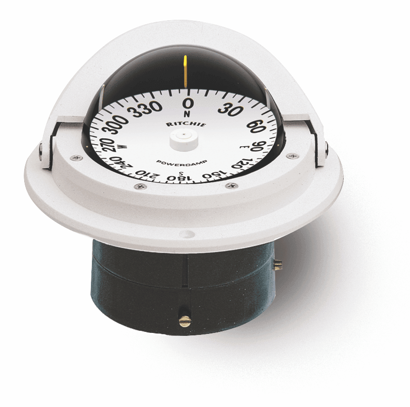 Ritchie Voyager® F-82, 3” Dial Flush Mount - White - 4Boats
