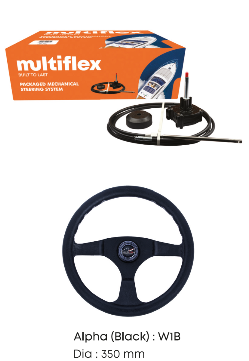 Multiflex Mechanical Steering Kit up to 55HP – 12ft Cable