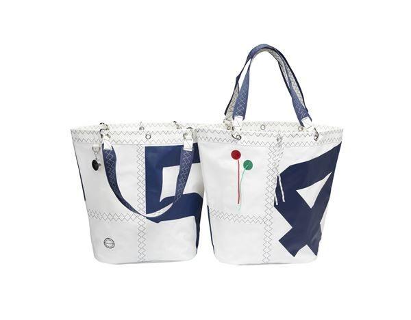 Sea Girl Sailcloth Shopping Bag - Navy Blue Detail - 4Boats