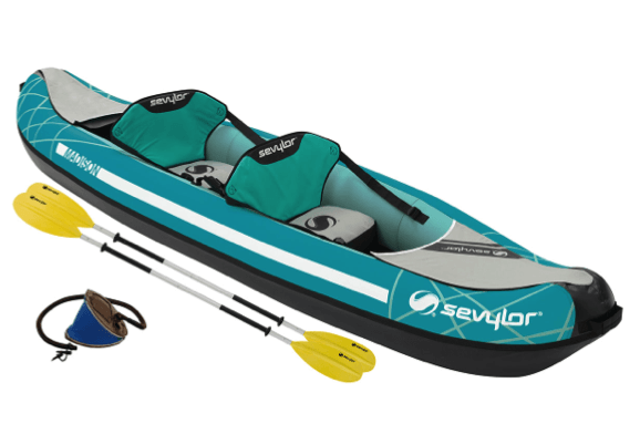 Sevylor Madison Inflatable Kayak Kit - 2 x Kayak Paddles, Foot Pump - 2 Person - 2023 Model - In Stock - 4Boats