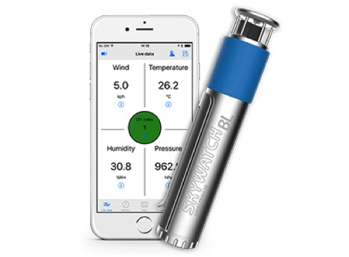 Skywatch BL500 Handheld Wind Meters - Wind, Temp, Humidity, Pressure, UV - 4Boats