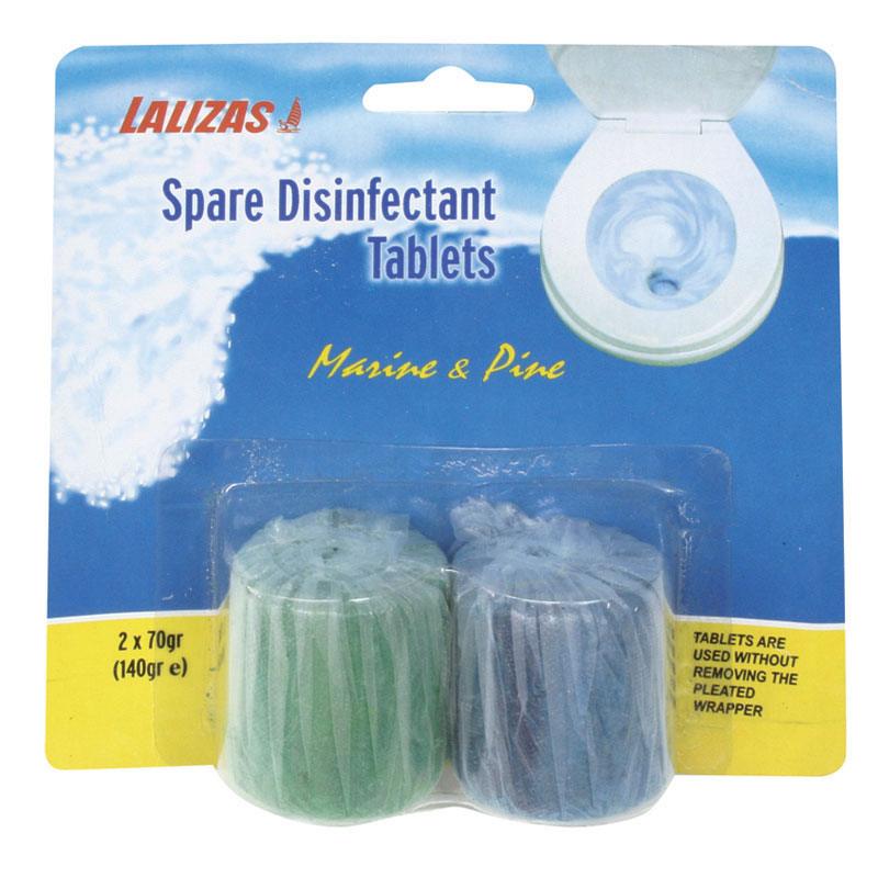 Spare Disinfectant Tablets for 'DSRU' Marine, & Pine (2 Tablets) - 4Boats