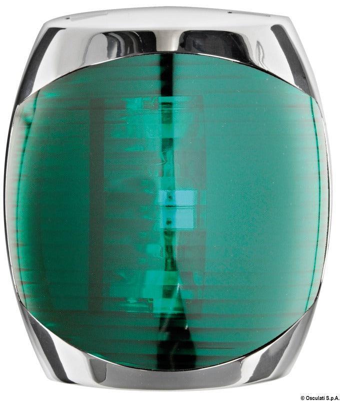 Sphera II LED Navigation Lights up to 20 m, Mirror-Polished Stainless Steel Body-112,5° right green - 4Boats