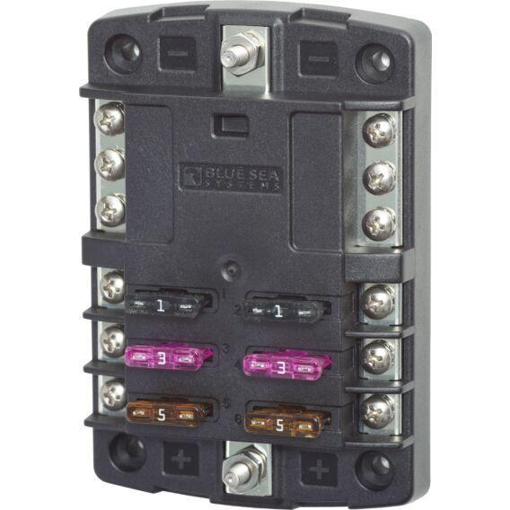 ST Blade Fuse Block - 6 Circuits with Negative Bus - 4Boats