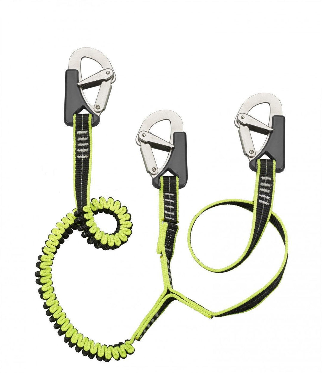 St. Steel Safety Hook Tethers-Double Tether, 3 Hooks - 4Boats