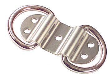 Stainless Steel Double Folding Pad Eye. Stamped - 4Boats