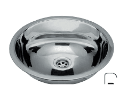 Stainless Steel Round Sink - 510mm x 395mm - 4Boats