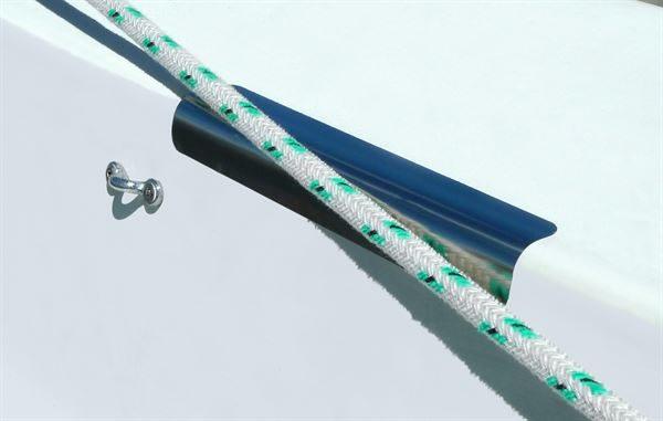 Meridian Zero stainless steel wear pads for enhanced boat durability and protection against rope wear