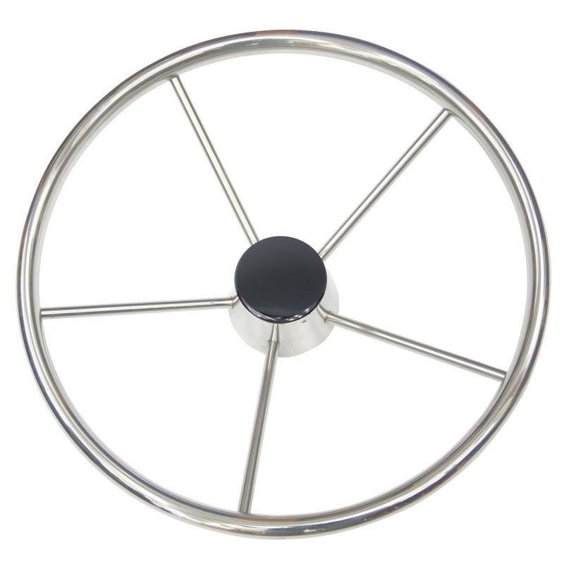 Steering Wheel with cap, Inox 316, ?343mm - 4Boats