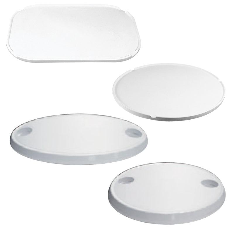 Table Top Oval w/2 Glassholders, 450x760mm, ASA White - 4Boats