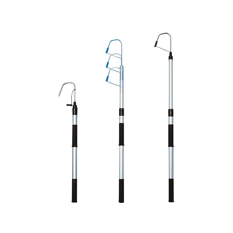 Telescopic Gaff w/ Anod. Alumin. Pole ?30mm, L.800-1205mm & Inox Hook ?8mmxW.100mm - 4Boats