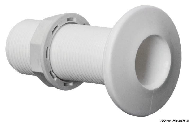 Threaded Seacock White Plastic -1’’ - 4Boats