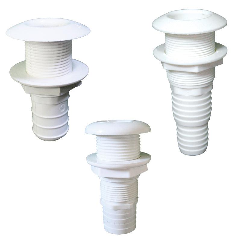 Thru-Hull Easy Mount 7/8'', for Hose ?25mm, White - 4Boats