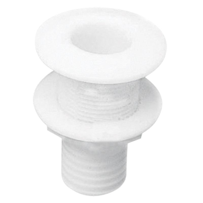 Thru-Hull Fitting 1 1/2'', w/Hose Barb ?38mm, White - 4Boats