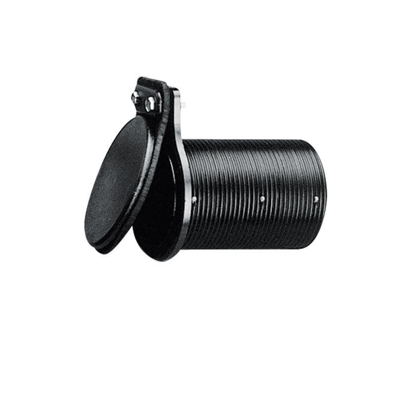 Thru-Hull Ø68mm w/Non-return Valve, L.107mm, Black - 4Boats
