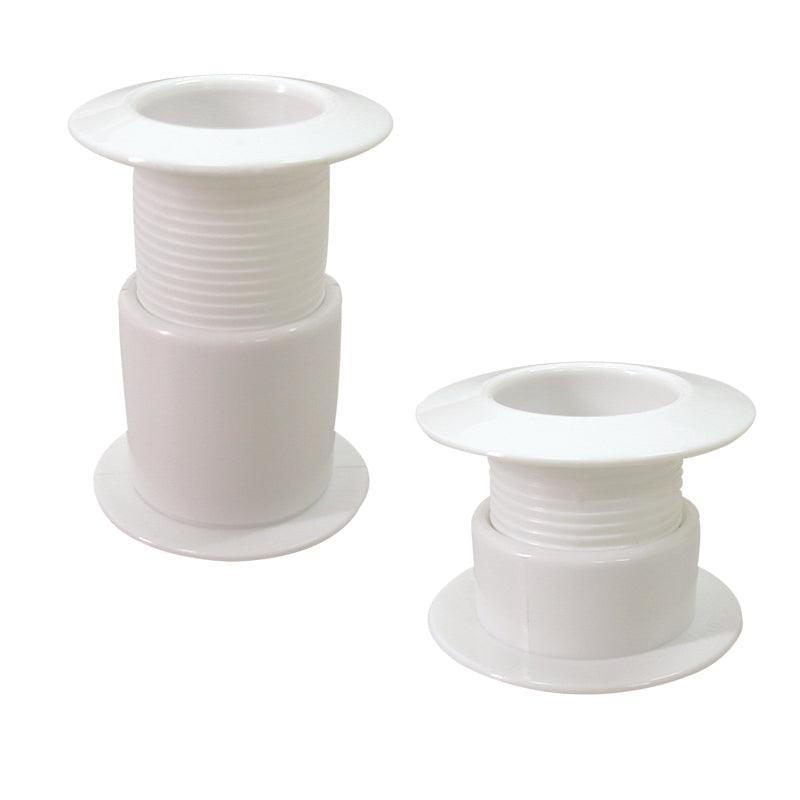 Thru-Hull Telesc.?39mm, Adj. 28-44mm, White - 4Boats